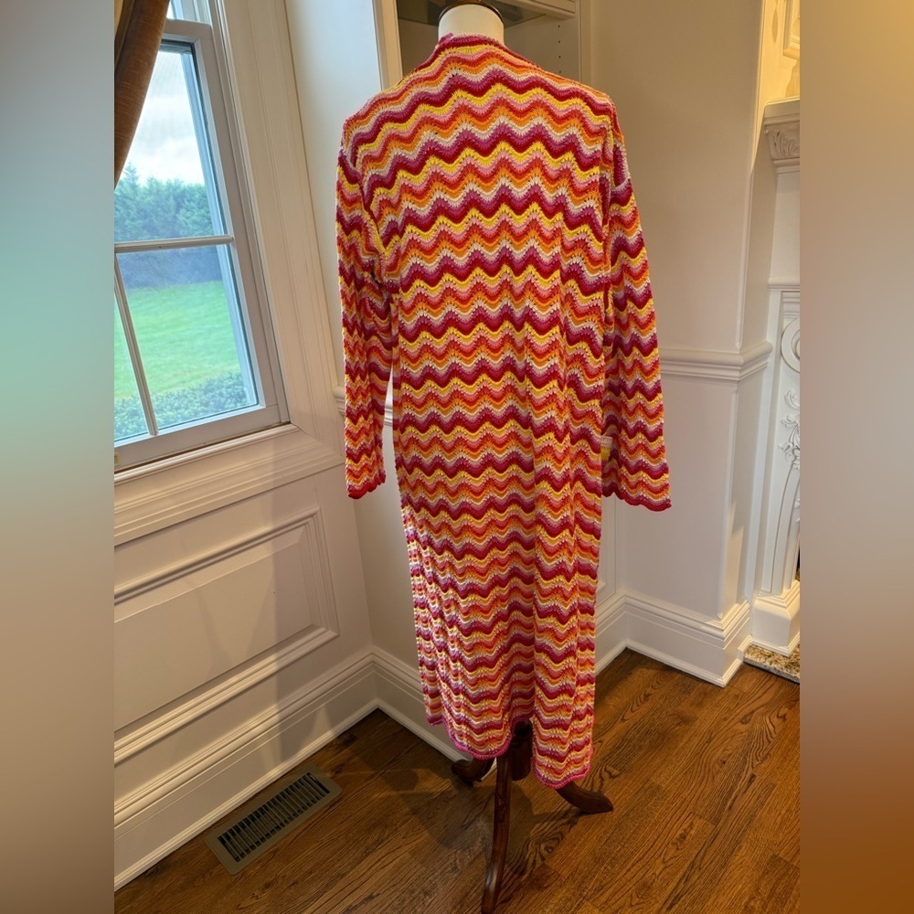 ME369 NEW Kimberley Sunshine Crochet Knit long open Cardigan coat size XS/S - Picture 6 of 16
